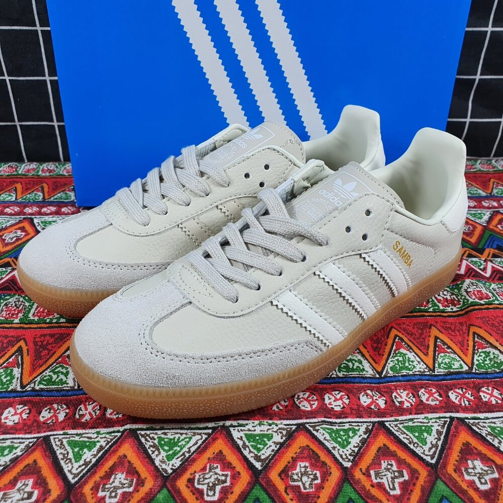 adidas Samba Sneakers in Cream and White